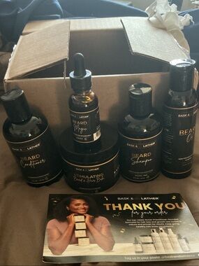 Black Beard & Body Moisturizing Oil Set